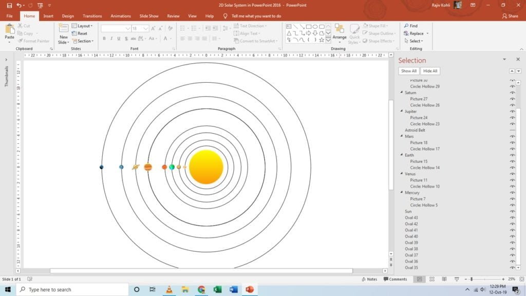 Heliocentric Model of Solar System