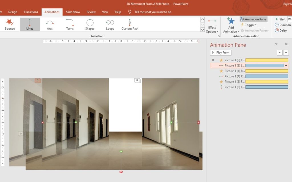 Left Motion Path Length in PowerPoint