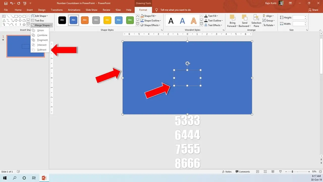 Number Countdown Animation in PowerPoint Tutorial