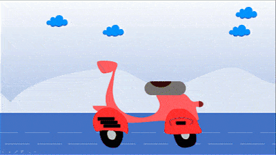 Scooter Animation in PowerPoint