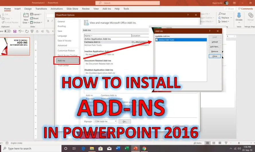 How to Install Add-Ins in PowerPoint 2016 / 2019 Tutorial
