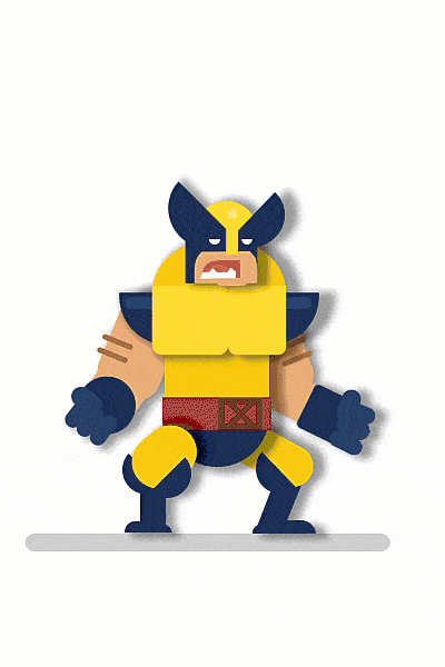 Wolverine Character Animation in PowerPoint