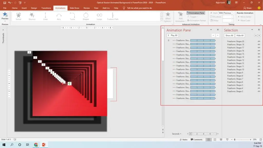 Animation and Selection Panes in PowerPoint