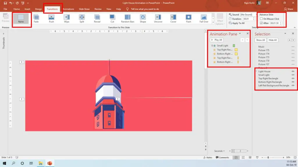 Lighthouse Animation in PowerPoint