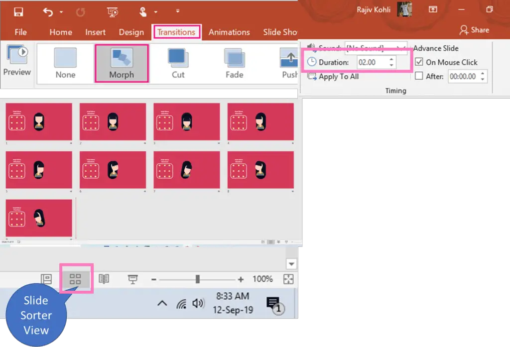 Morph Transition in PowerPoint