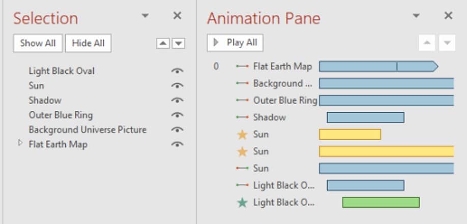 Selection Pane and Animation Pane in Microsoft PowerPoint