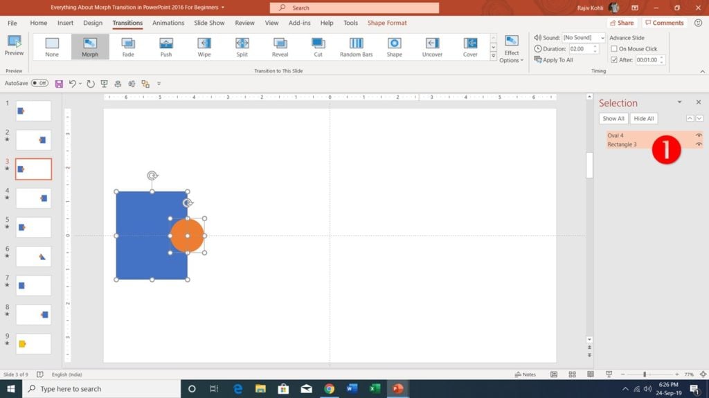 Morph on Ungroup Objects in PowerPoint