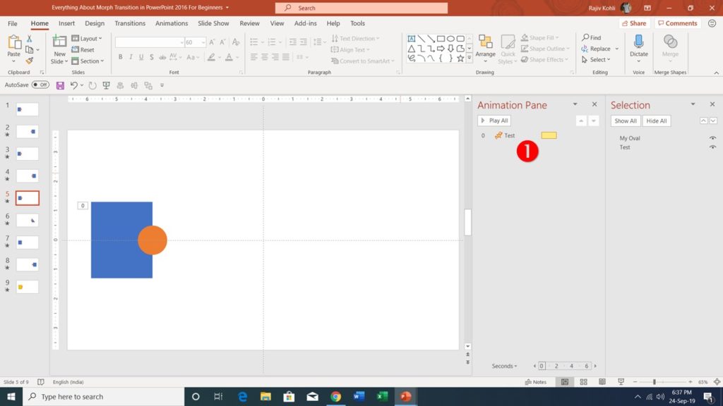 Morph with Emphasis Spin Effect in PowerPoint