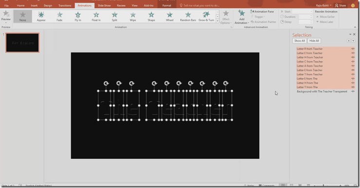 AMAZING Particles Text Effect in PowerPoint Tutorial 6 Particles Text Effect - Step 4 (2)