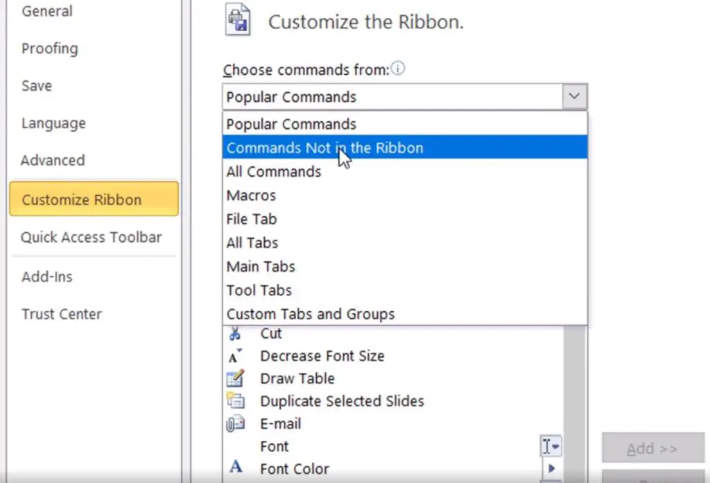 Customize Microsoft Office Ribbon