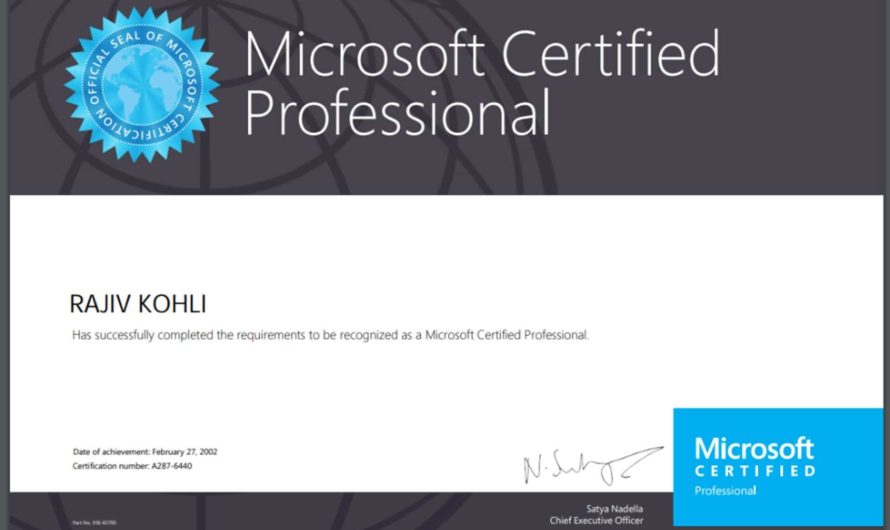 The Teacher a Microsoft Certified Professional