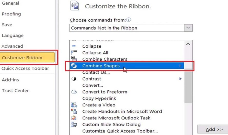 How To Enable Merge Shapes in PowerPoint 2010 Tutorial
