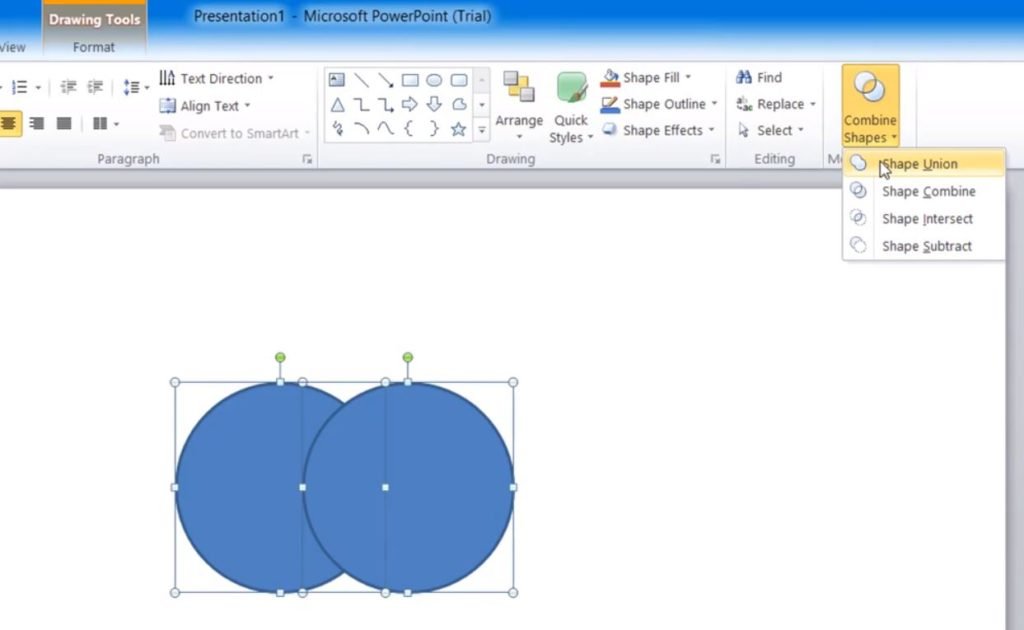 Merge / Combine Shapes in PowerPoint