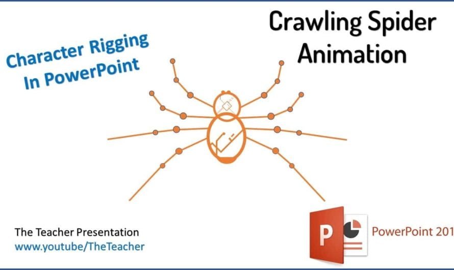 Crawling Spider Animation in PowerPoint 2016 / 2019 Motion Graphics Tutorial