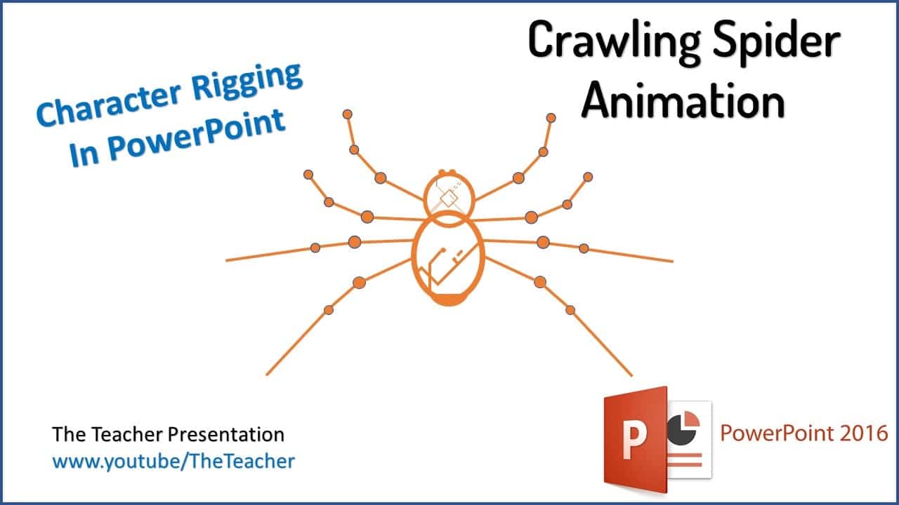 Crawling Spider Animation in PowerPoint Preview GIF