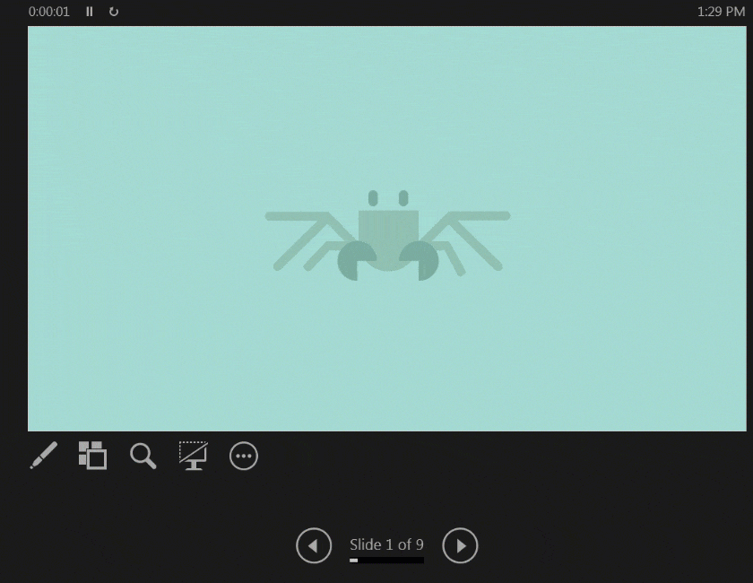 Crab Walk Cycle Animation in PowerPoint 2016 / 2019 Tutorial 1