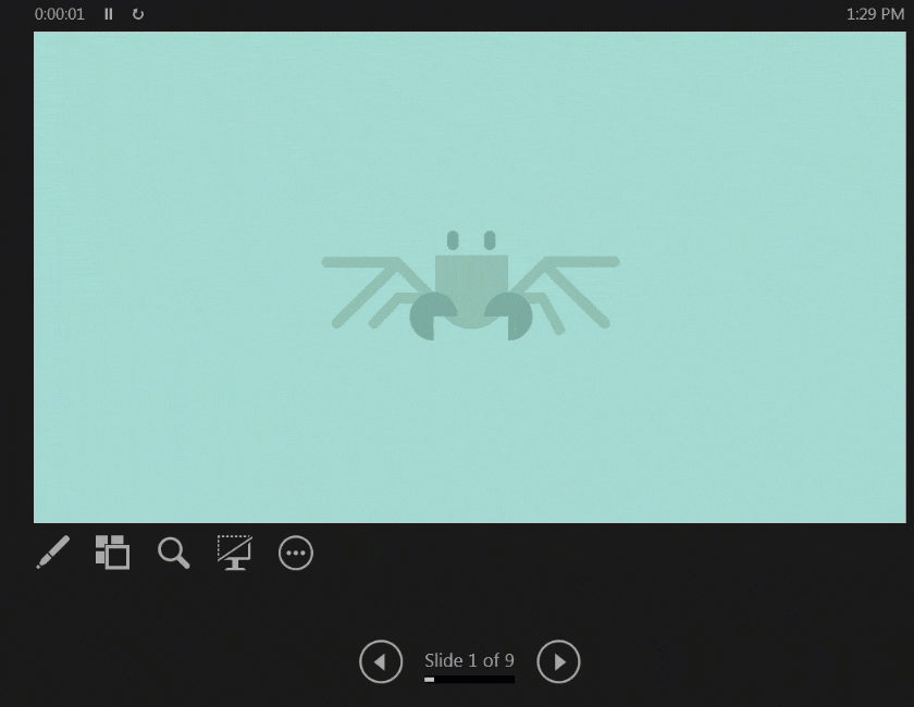 Crab Animation in PowerPoint GIF