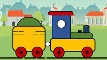 Kids Toy Train Animation in Microsoft PowerPoint