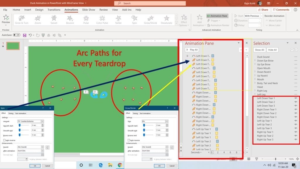 Arc Path Animation Effects in PowerPoint