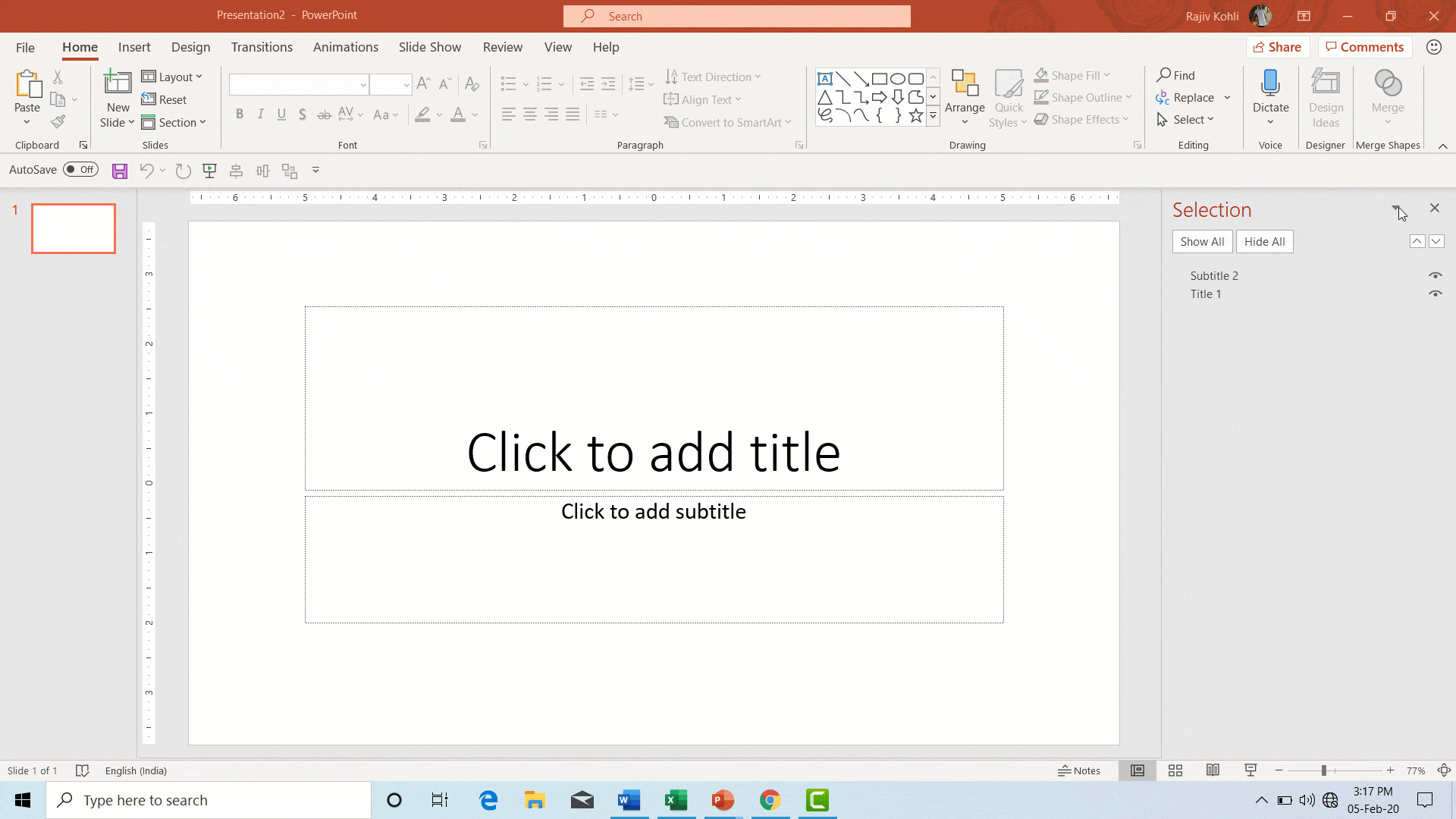 Cách di chuyển ngăn lựa chọn trong Microsoft PowerPoint