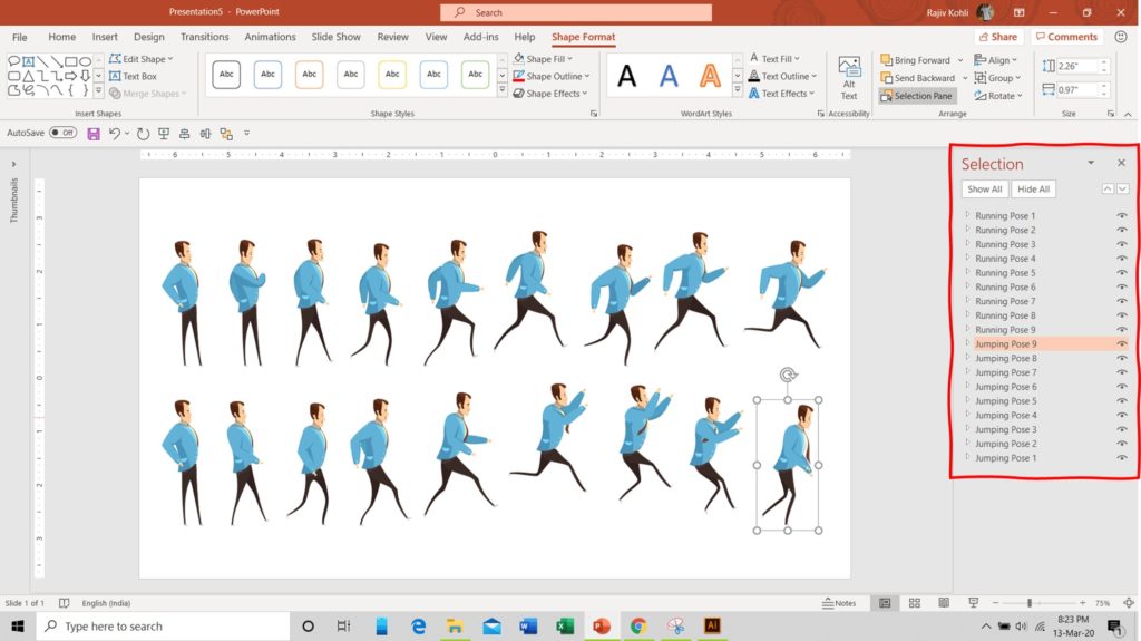 How To Make Walk Cycle in PowerPoint