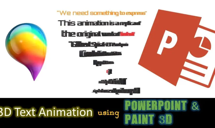 Amazing 3D Text Animation in PowerPoint Tutorial with Paint 3D