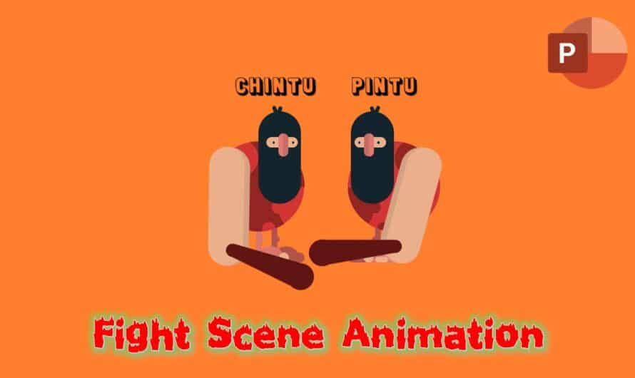 Chintu Pintu Fight Scene Animation in PowerPoint Tutorial