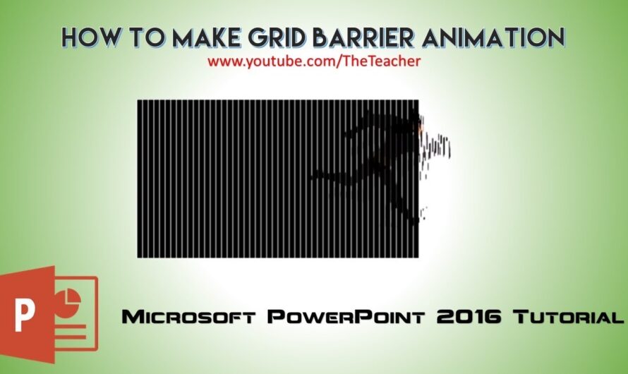 How to Make Grid Barrier Animation in PowerPoint 2016 Tutorial