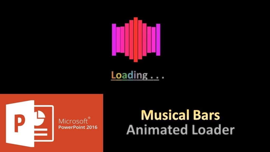Musical Bars Animated Loader in PowerPoint GIF