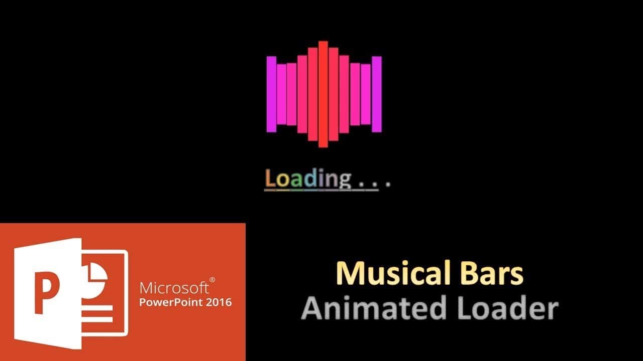Musical Bars Animated Loader in PowerPoint