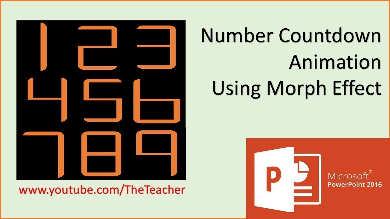 Number Countdown Animation in PowerPoint Morph Transition