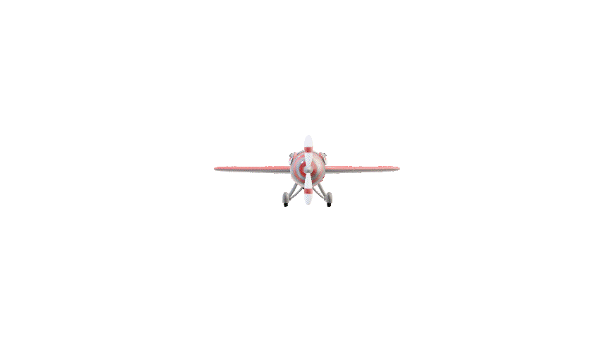 3D Airplane Model in PowerPoint GIF