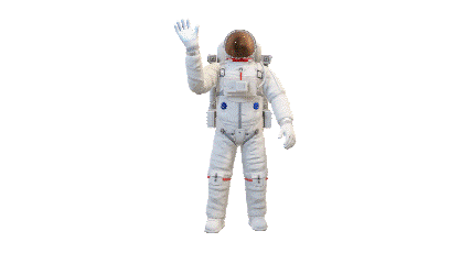 3D Astronaut Model Animated PowerPoint GIF