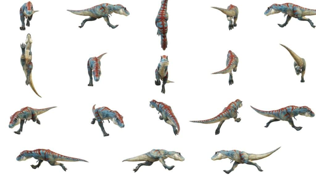 All 3D Model Views of a Dinasour in PowerPoint