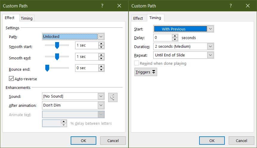 Custom Motion Path in PowerPoint