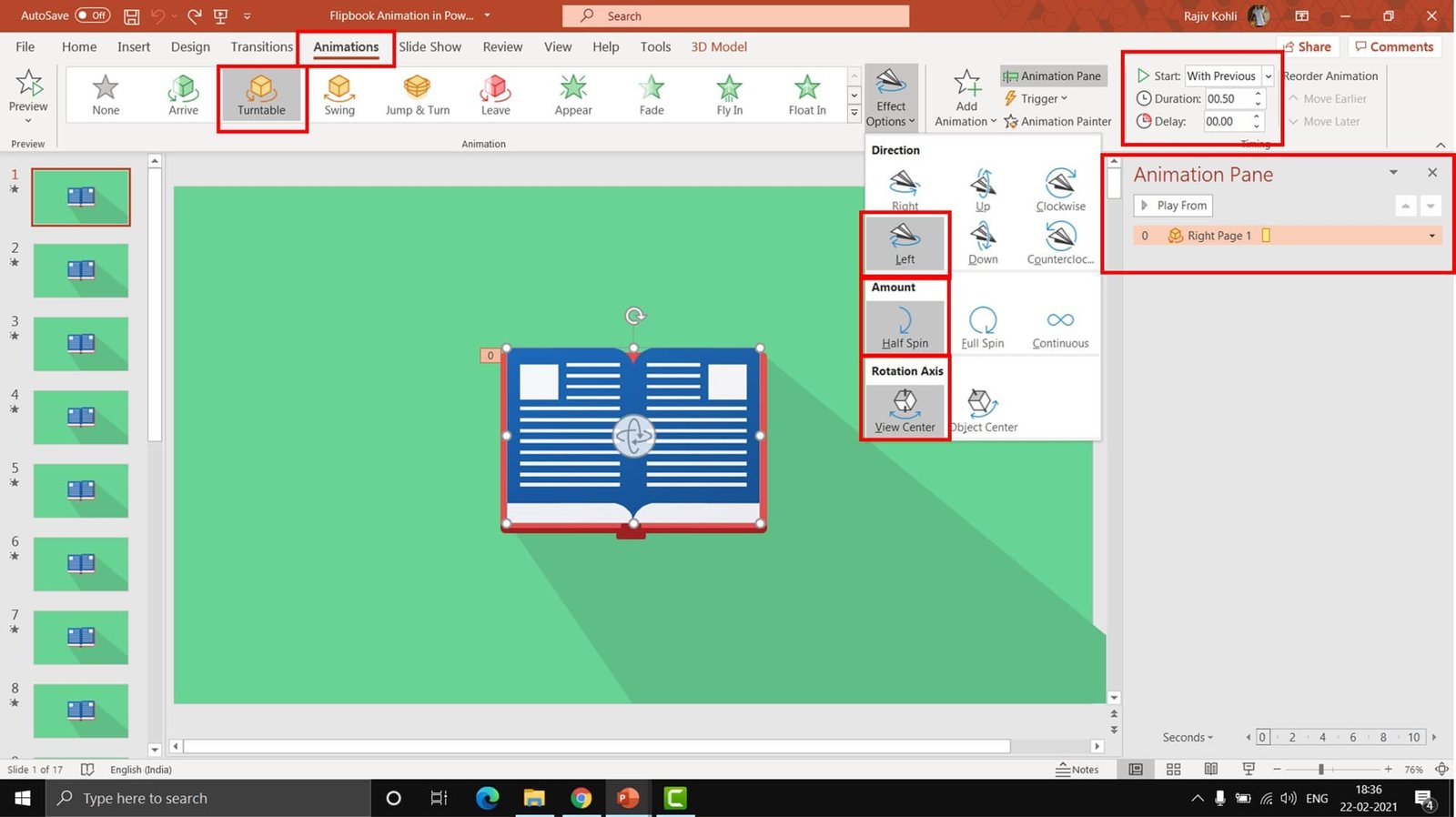Realistic Flipbook Animation in PowerPoint Tutorial