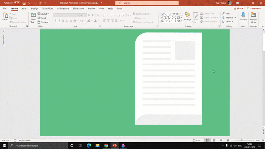 Animation in PowerPoint – Opening the Book