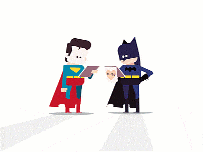 Superman and Batman Animation in PowerPoint Tutorial With Head Rigging