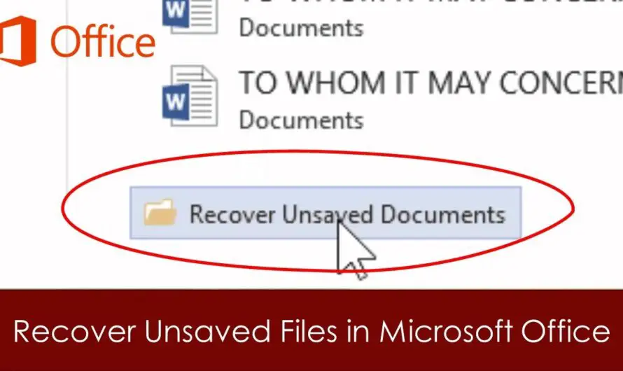 How To Recover Lost Files in Microsoft Office (Word / Excel / PowerPoint) Tutorial
