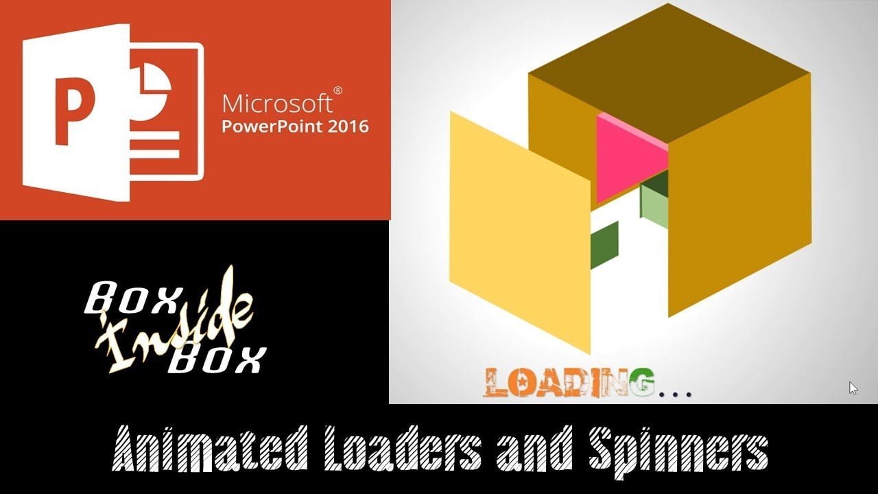 Download 3D Box Animated Loader in PowerPoint Presentation