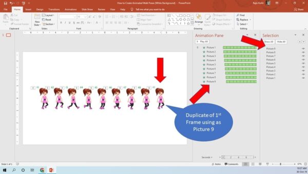 9 Walk Poses in PowerPoint 1