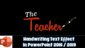 Handwriting Text Effect PPT