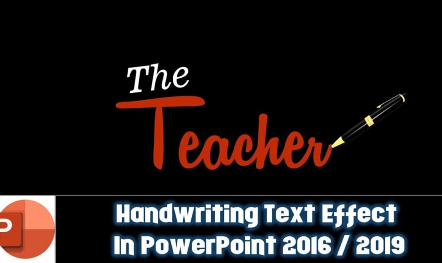 Download Handwriting Text Effect PPT