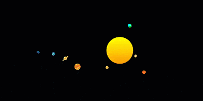 Heliocentric Solar System Animation GIF 1