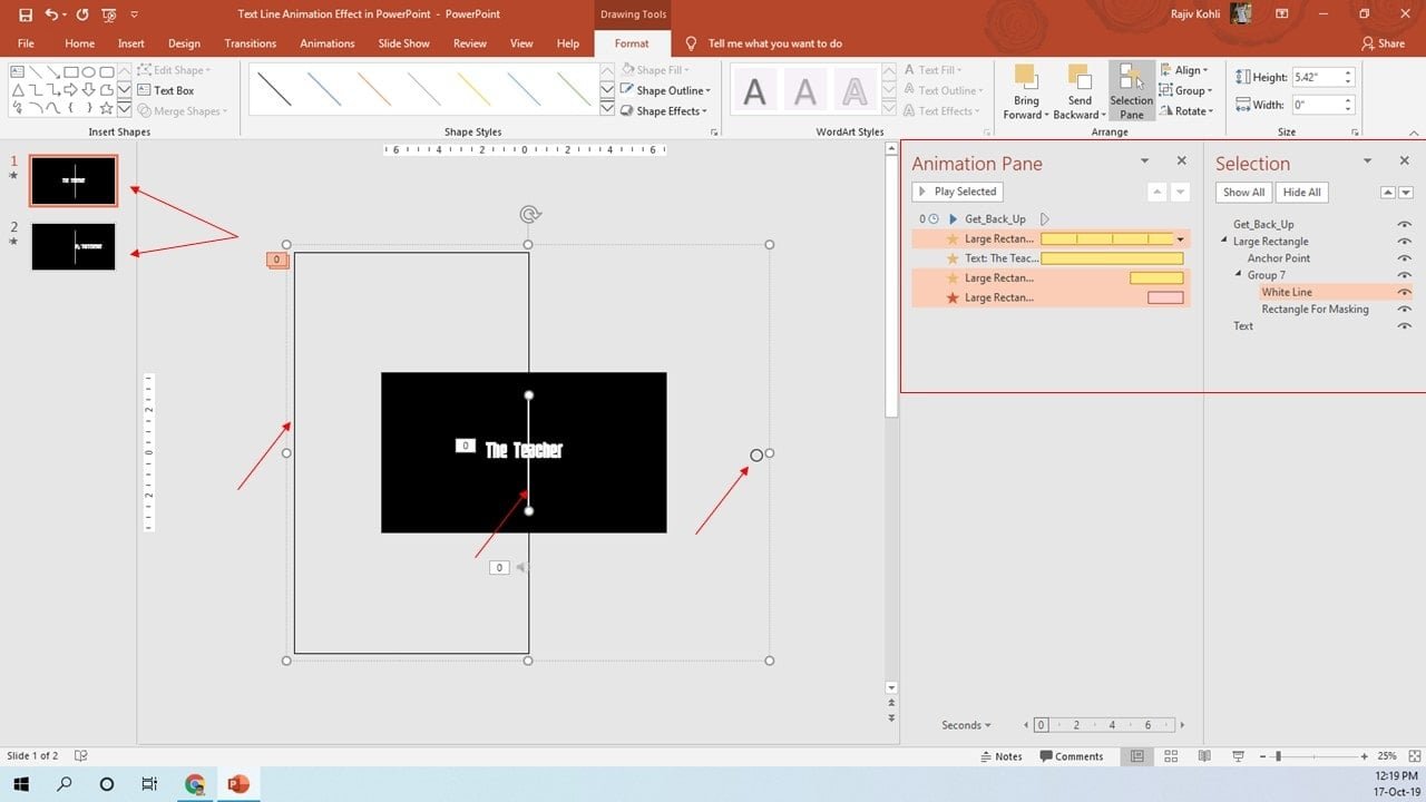 Download The Line Text Effects In Powerpoint Presentation Ppt The Teacher Point