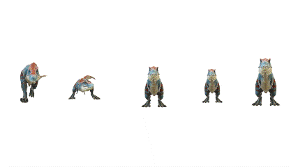 3D Dinosaur Model in PowerPoint having 5 different scenes.
