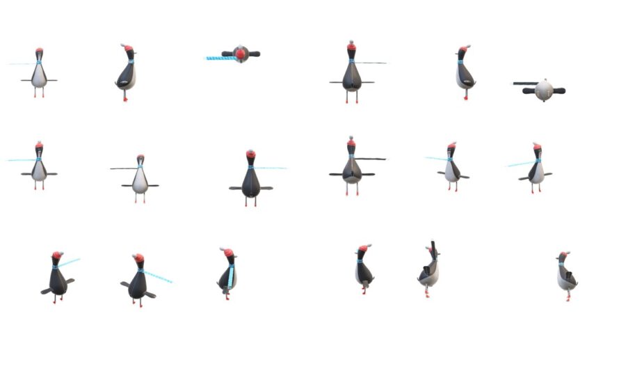 3D Penguin Model Animated PowerPoint Template
