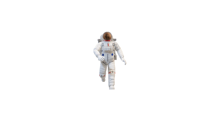 3D Astronaut Model Animated PowerPoint GIF – Scene 4