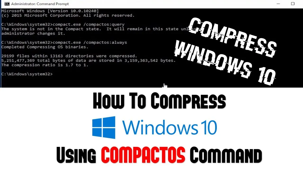 How To Use CompactOS in Microsoft Windows Tutorial