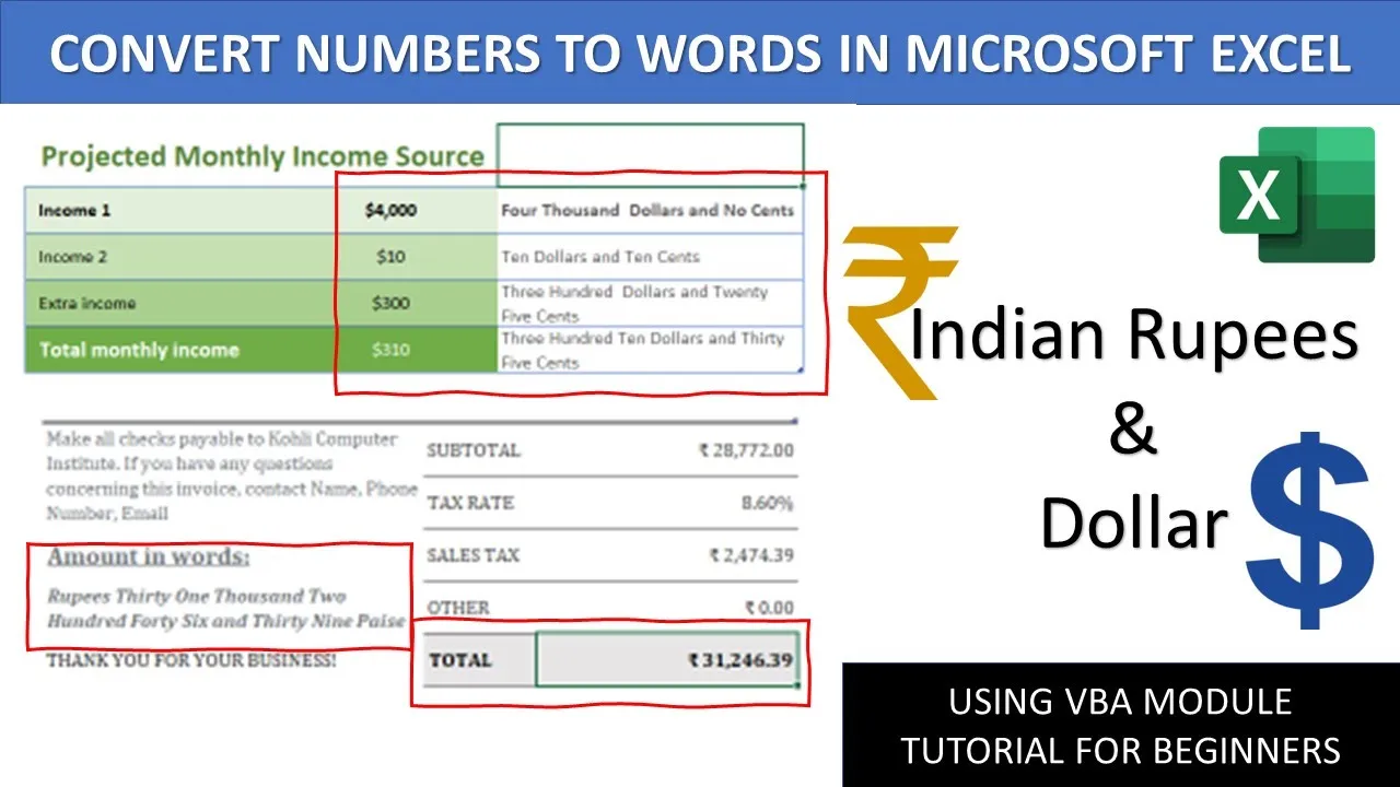 Converting Numbers to Words in Excel Step-by-Step Tutorial with VBA